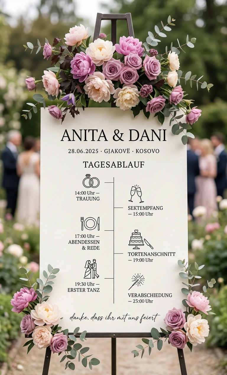 Wedding timeline